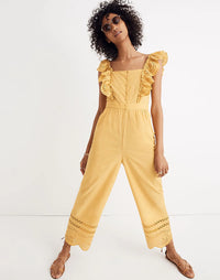 Madewell Yellow Eyelet Jumpsuit (4)