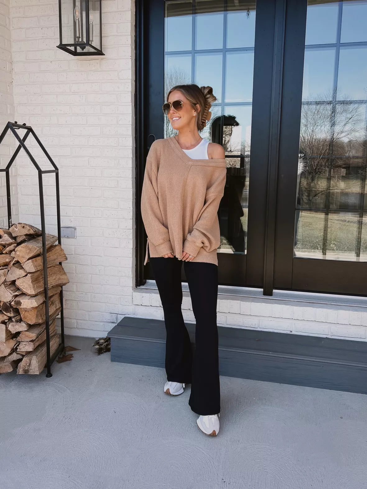 Aerie Oversized Ribbed Sweatshirt (XS)
