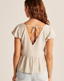 Abercrombie Linen Blend Top (XS)