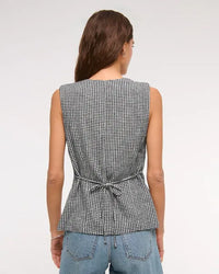 Abercrombie Gingham Button Front Vest (XL)