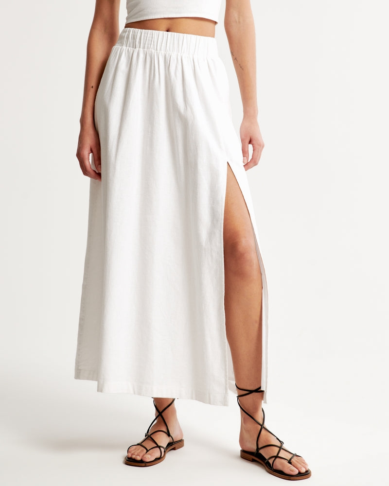 Abercrombie Linen Midi/Maxi Skirt (XSP)