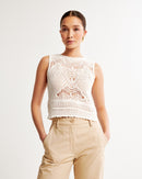 Abercrombie Macrame Crochet Tank (M)