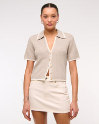 NEW Abercrombie Collared Knit Top (S)