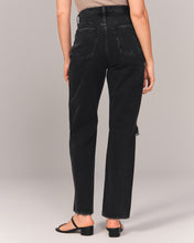 Load image into Gallery viewer, A&amp;F Black High Rise Dad Jeans (29/8)
