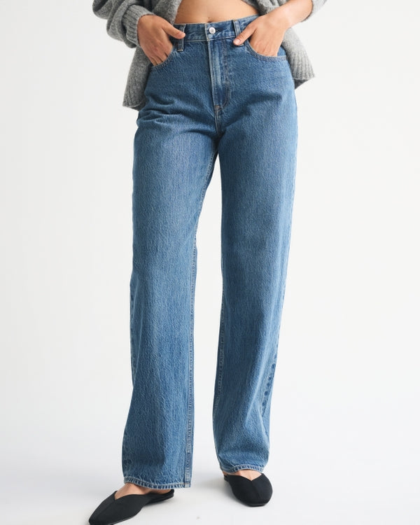 Abercrombie High Rise Loose Jeans (33/16)