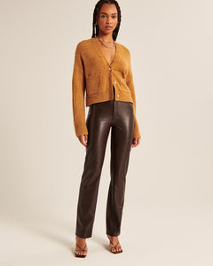 Abercrombie Brown Faux Leather Pants (29/8)