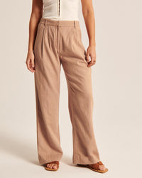 Abercrombie Wide Leg Linen Pants (ST)