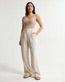 Abercrombie Linen Blend Wide Leg Pants (27/4)