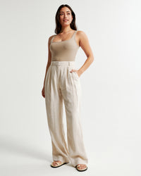 Abercrombie Linen Blend Wide Leg Pants (27/4)