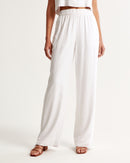 Abercrombie Wide Leg Linen Blend Pants (XXS)