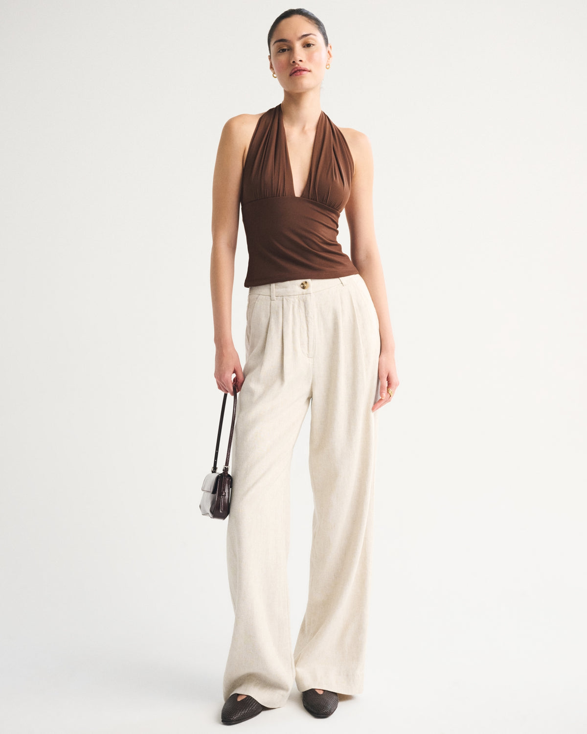 NEW Abercrombie Linen Wide Leg Pants (32 short)