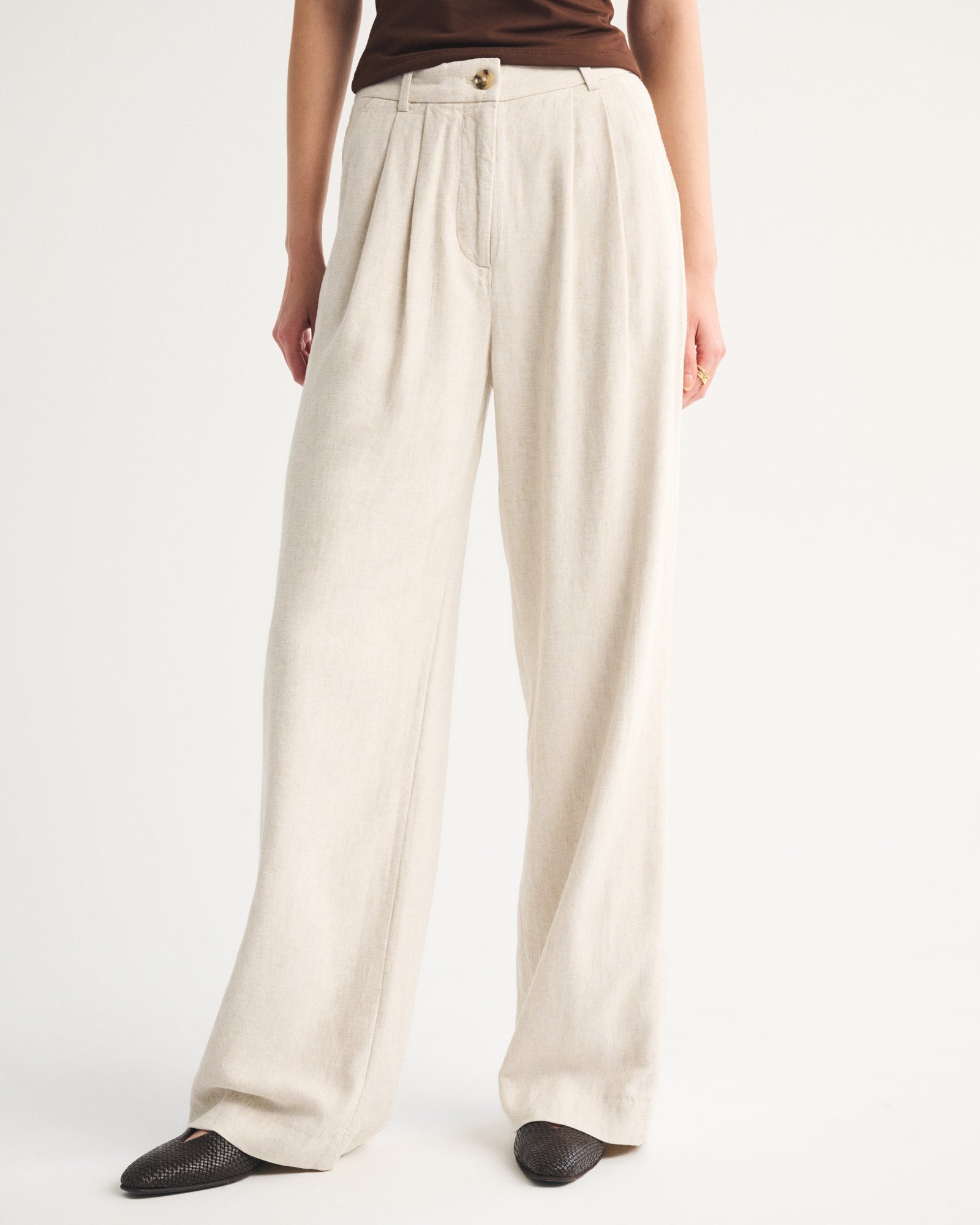 NEW Abercrombie Linen Wide Leg Pants (32 short)