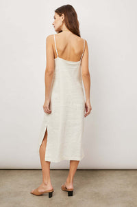 Rails Button Front Linen Midi Dress (S)