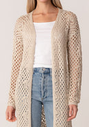 Crochet Knit Duster Cardigan (S)