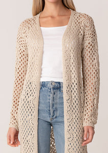 Crochet Knit Duster Cardigan (S)