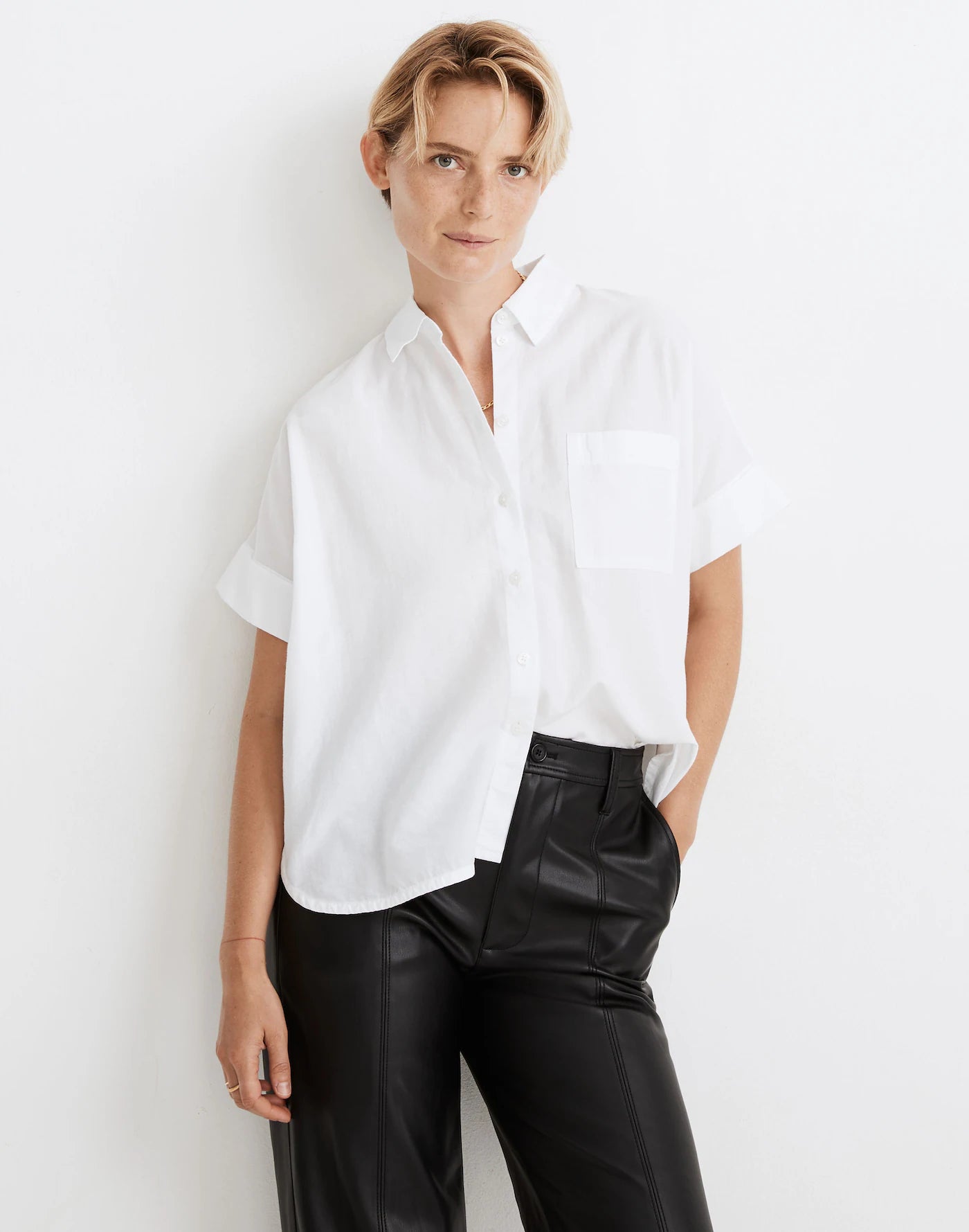 Madewell White Oversized Button Up (XS)