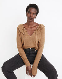 Madewell Ruffle Neck Sweater (L)