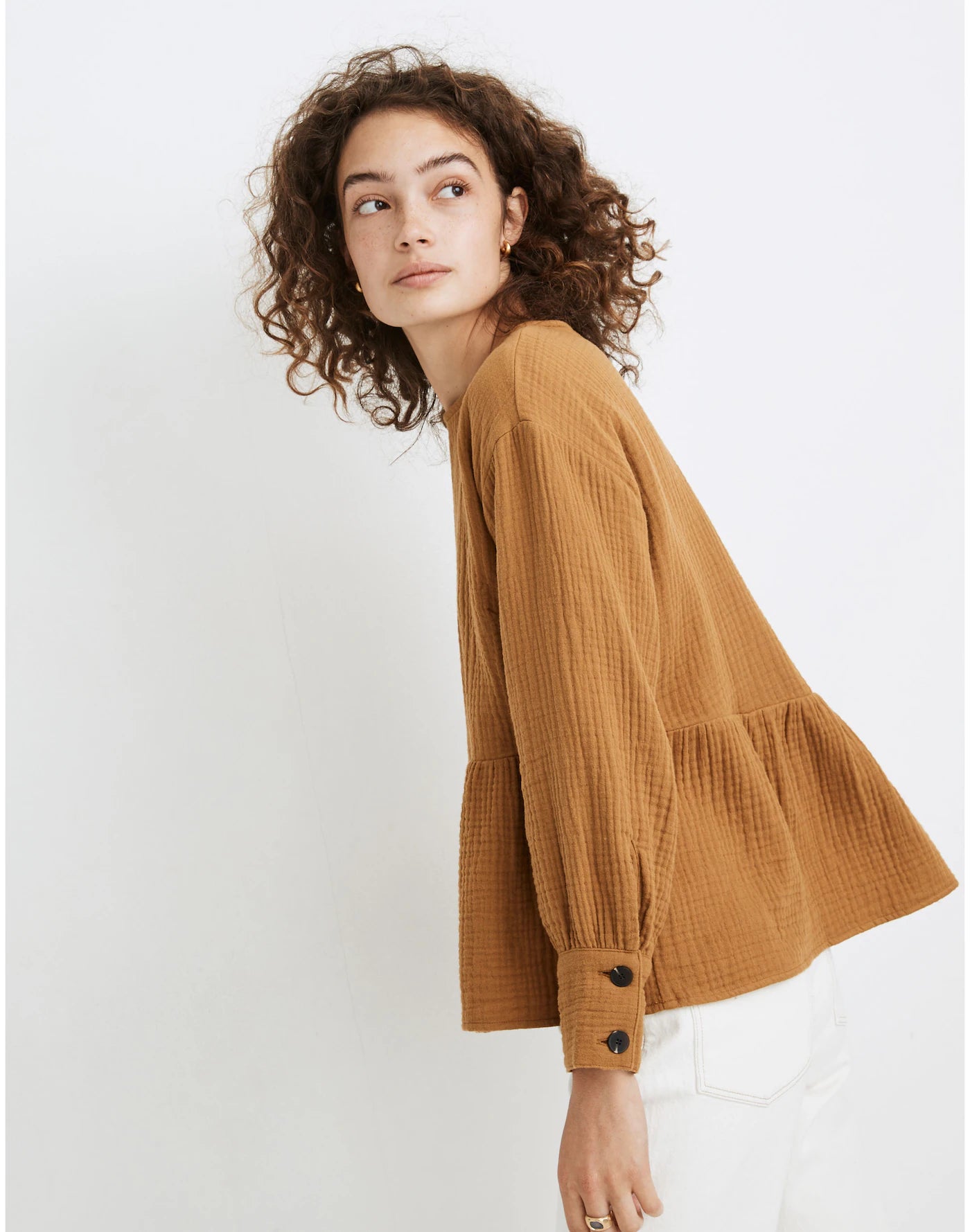 Madewell Gauze Button Back Top (M)