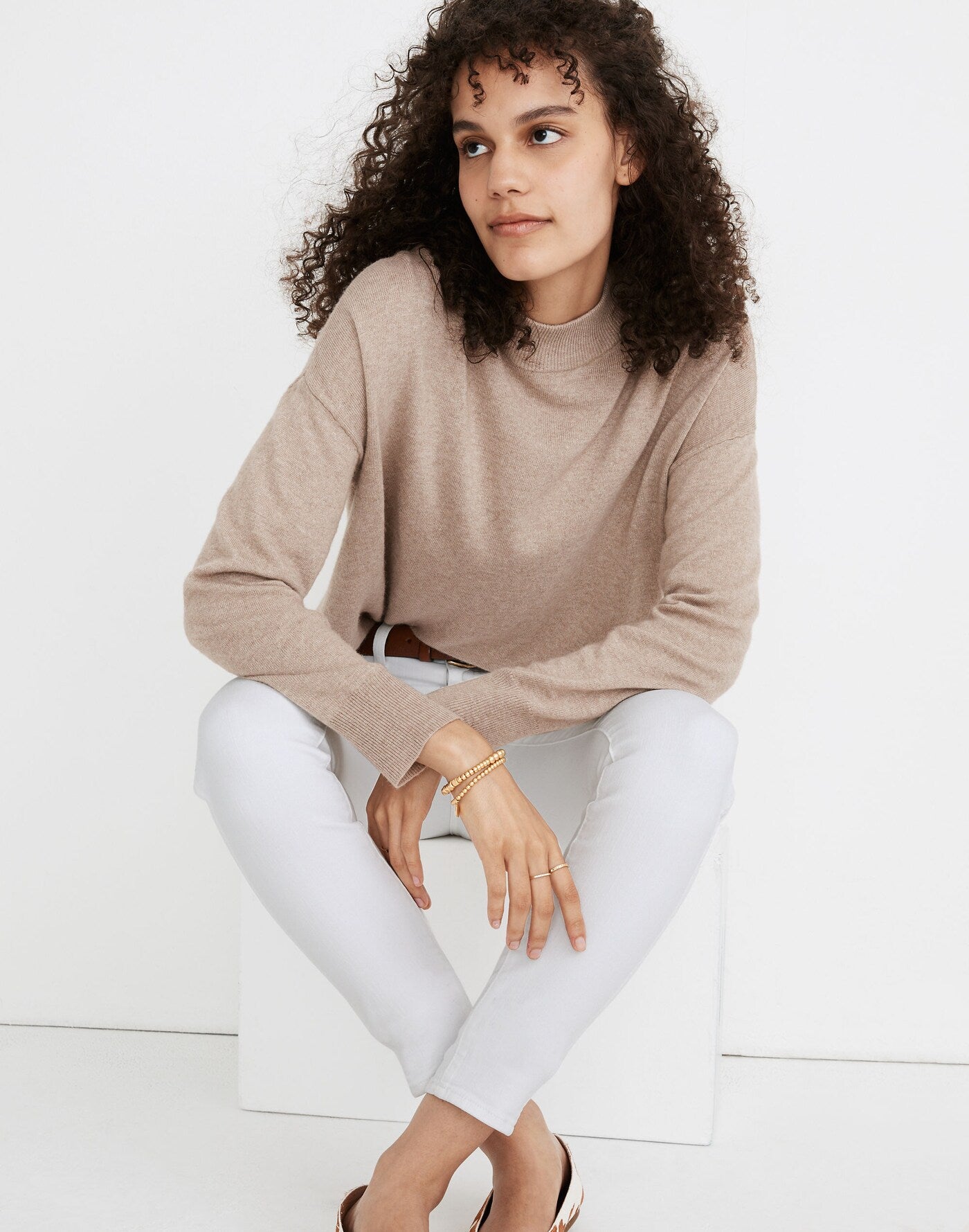Madewell Merino Wool Mockneck Sweater (XS)
