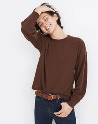 Madewell Brown Puff Sleeve Top (S)