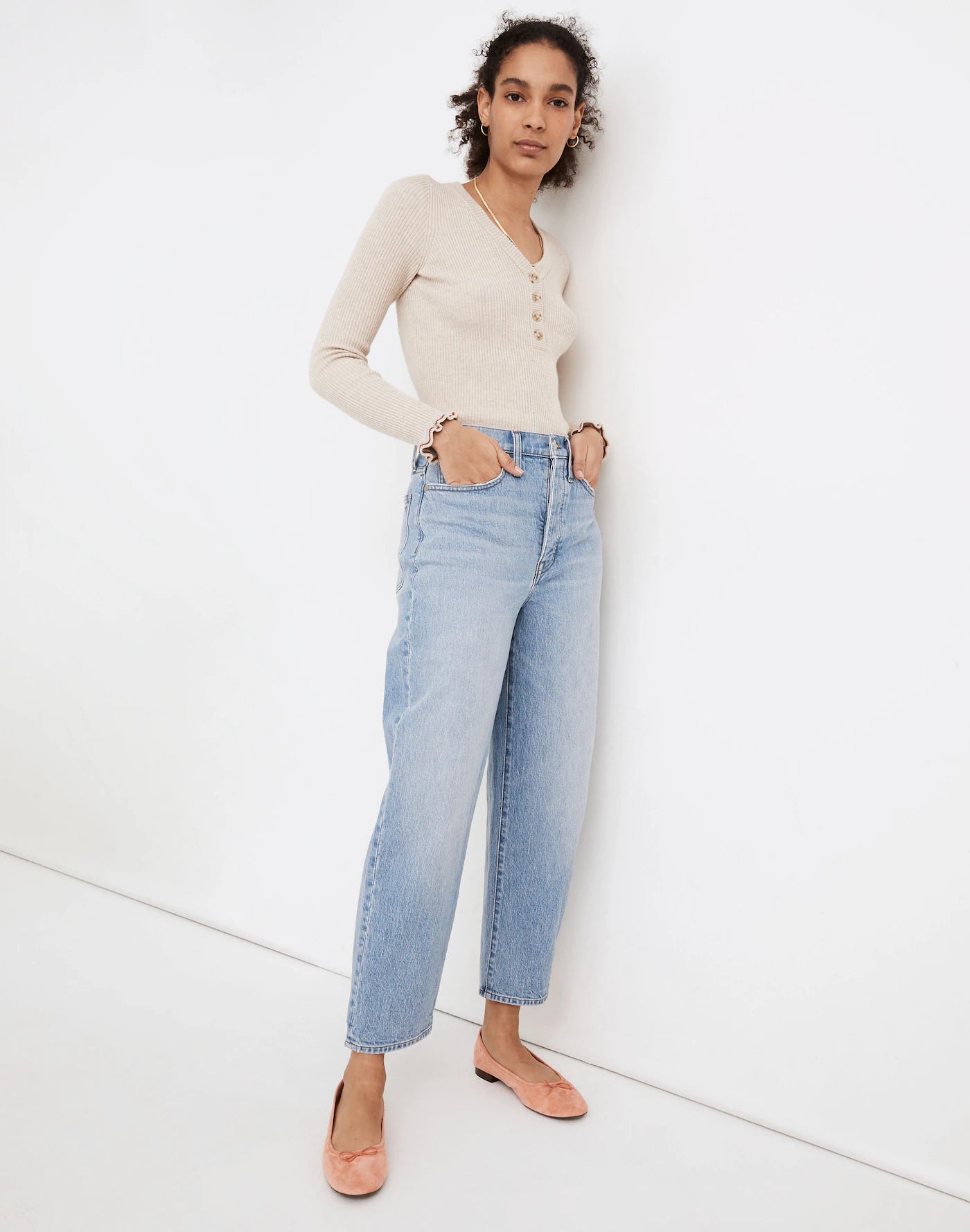 Madewell Light Wash Balloon Jeans (28)