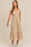 Mable Linen Midi Dress (S)