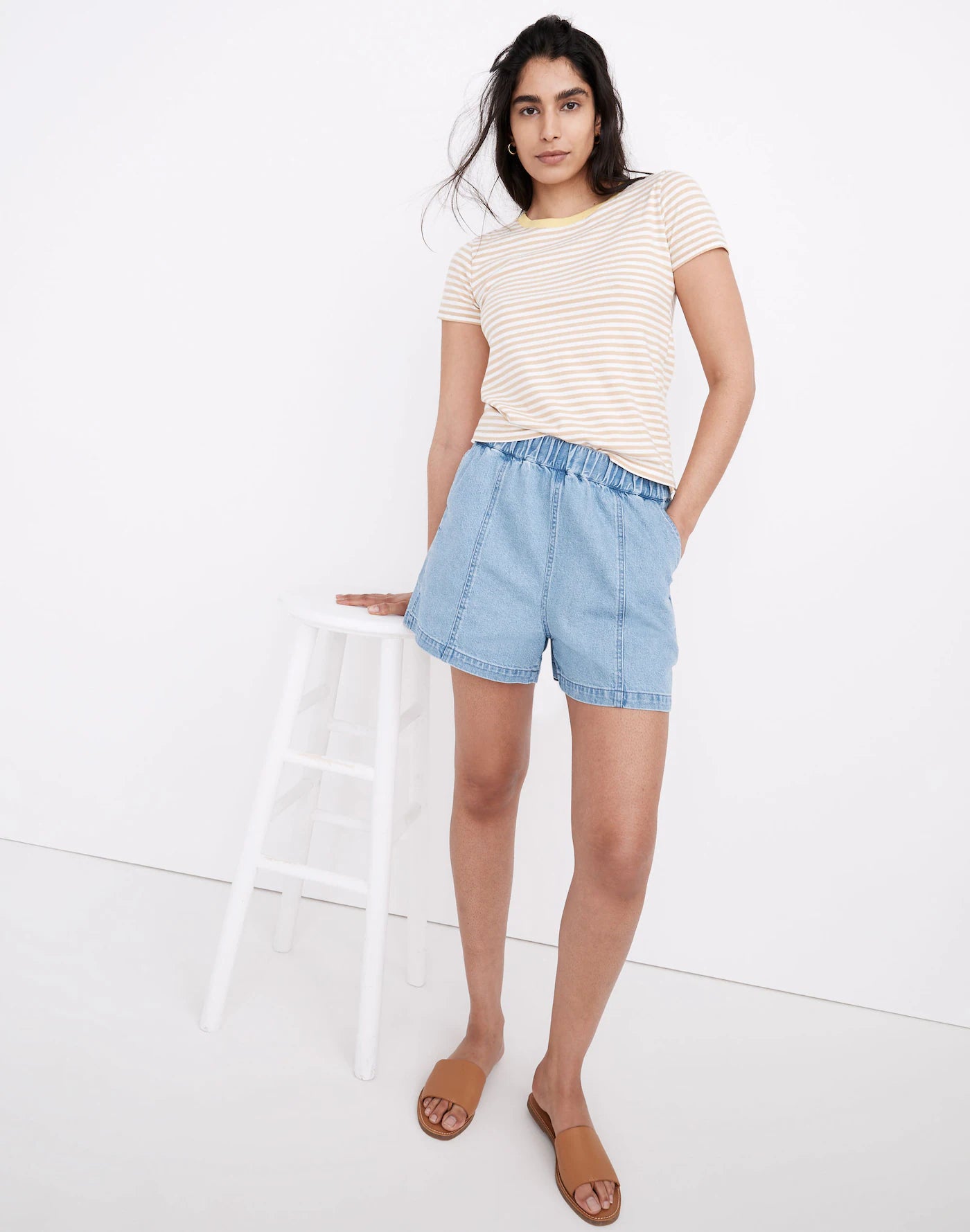 Madewell Easy Pull On Denim Shorts (M)