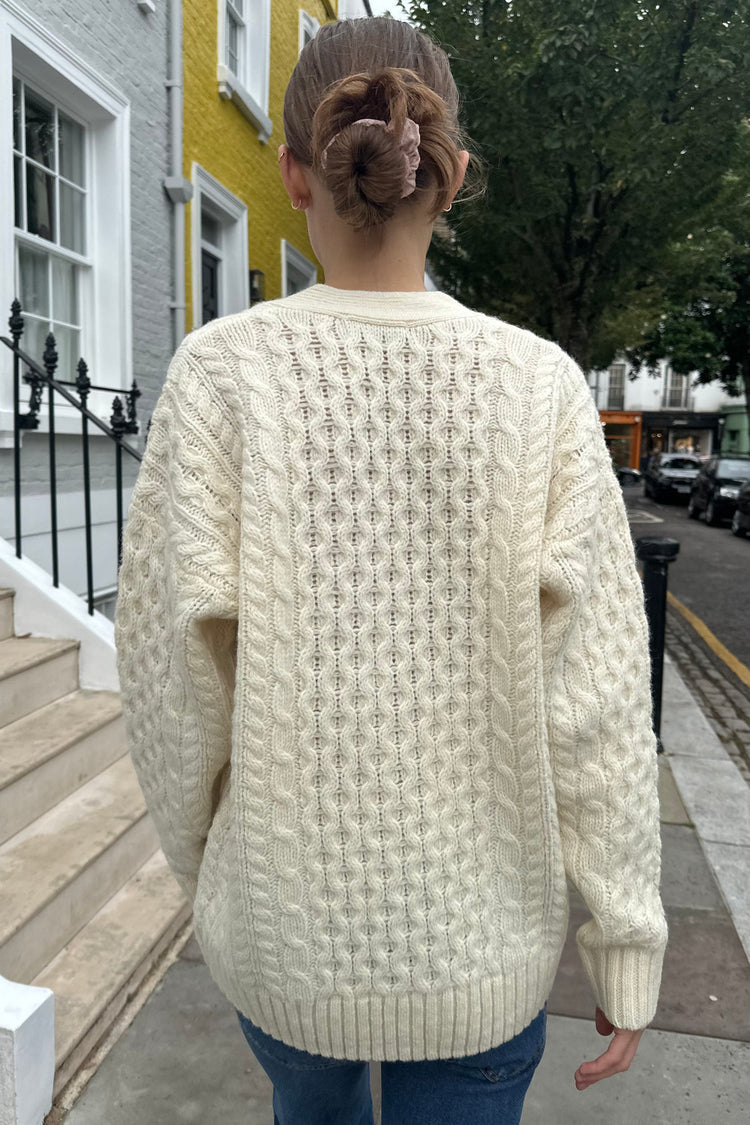 Brandy Melville Cable Knit Wool Cardigan (S/M)