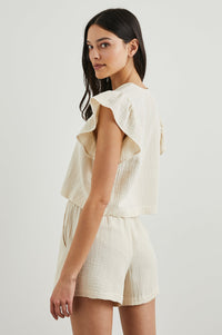 Rails Neutral Gauze Top (S)