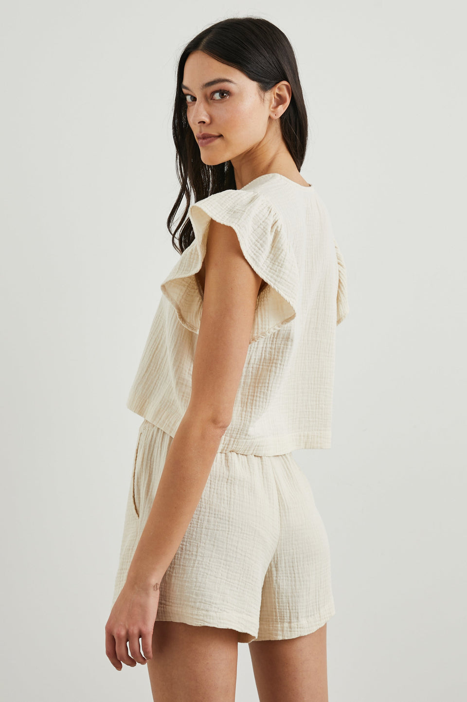 Rails Neutral Gauze Top (S)