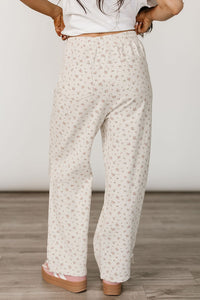 Dainty Floral Drawstring Pants (M)