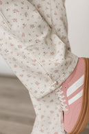 Dainty Floral Drawstring Pants (M)