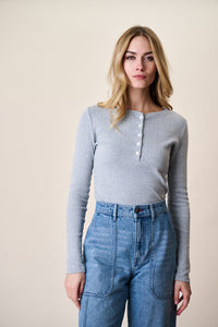 Marea Pointelle Henley Top (S)