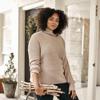 Ribbed Wool Cashmere Sweater (L)