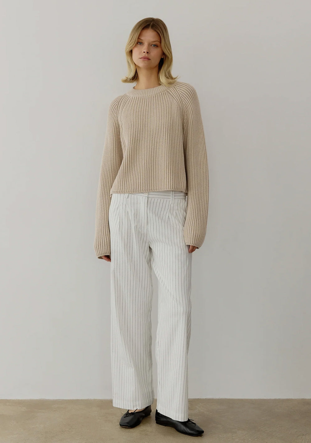 All Row Chunky Cotton Sweater (L)