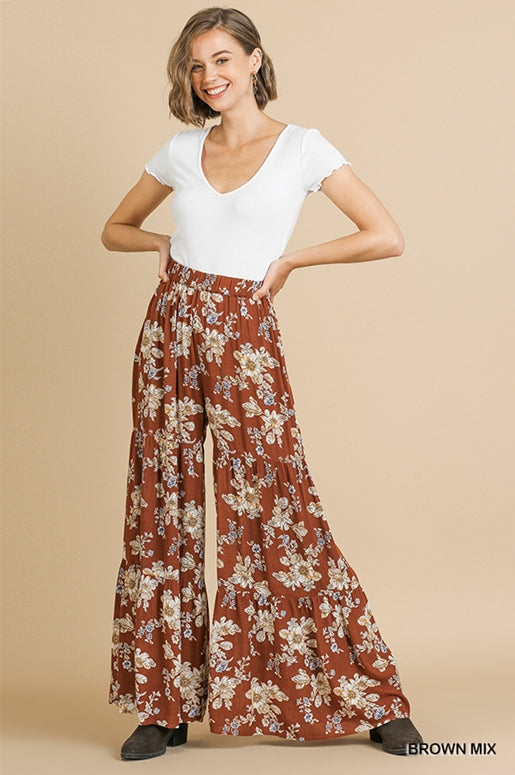 NEW Floral Wide Leg Flowy Pant (S)