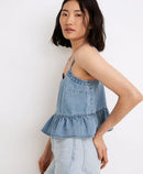 Madewell Denim Ruffle Top (0)