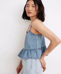 Madewell Denim Ruffle Top (0)