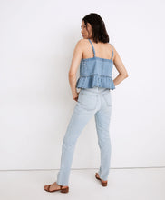 Load image into Gallery viewer, Madewell Denim Ruffle Top (0)
