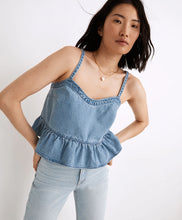 Load image into Gallery viewer, Madewell Denim Ruffle Top (0)
