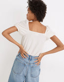 Madewell Cream Square Neck Top (XL)