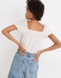 Madewell Cream Square Neck Top (XL)