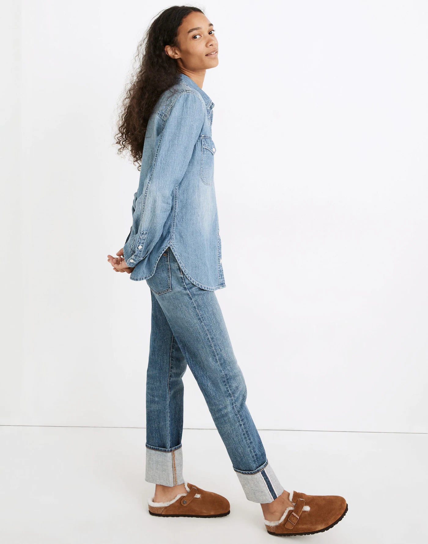 Madewell Cotton Denim Button Up (L)