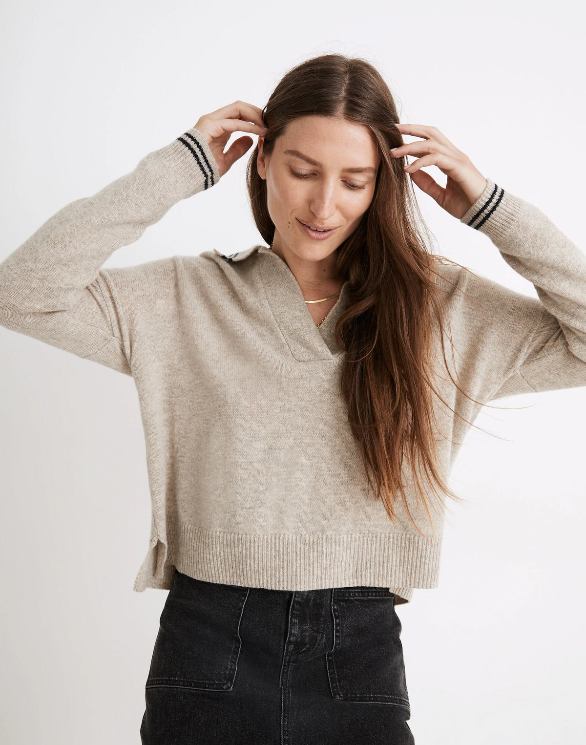 Madewell Merino Wool Polo Sweater (M)