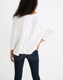 Madewell White Gauzy Top (XS/S)
