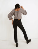 Madewell Puff Sleeve Checkered Top (M)