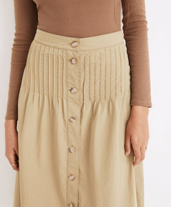 Madewell Green Button Up Midi Skirt (8)