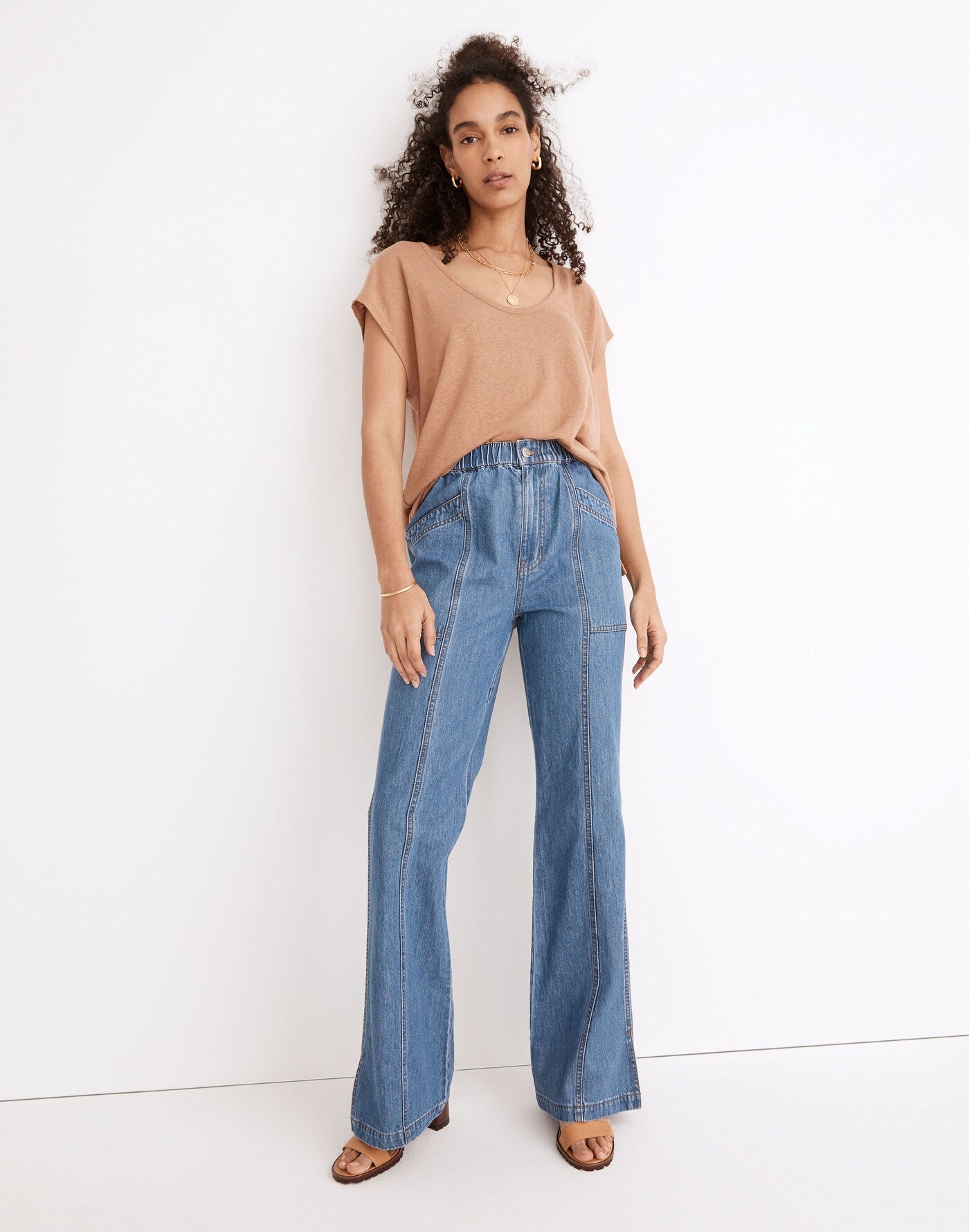 Madewell Denim Loose Pull On Jeans (L)