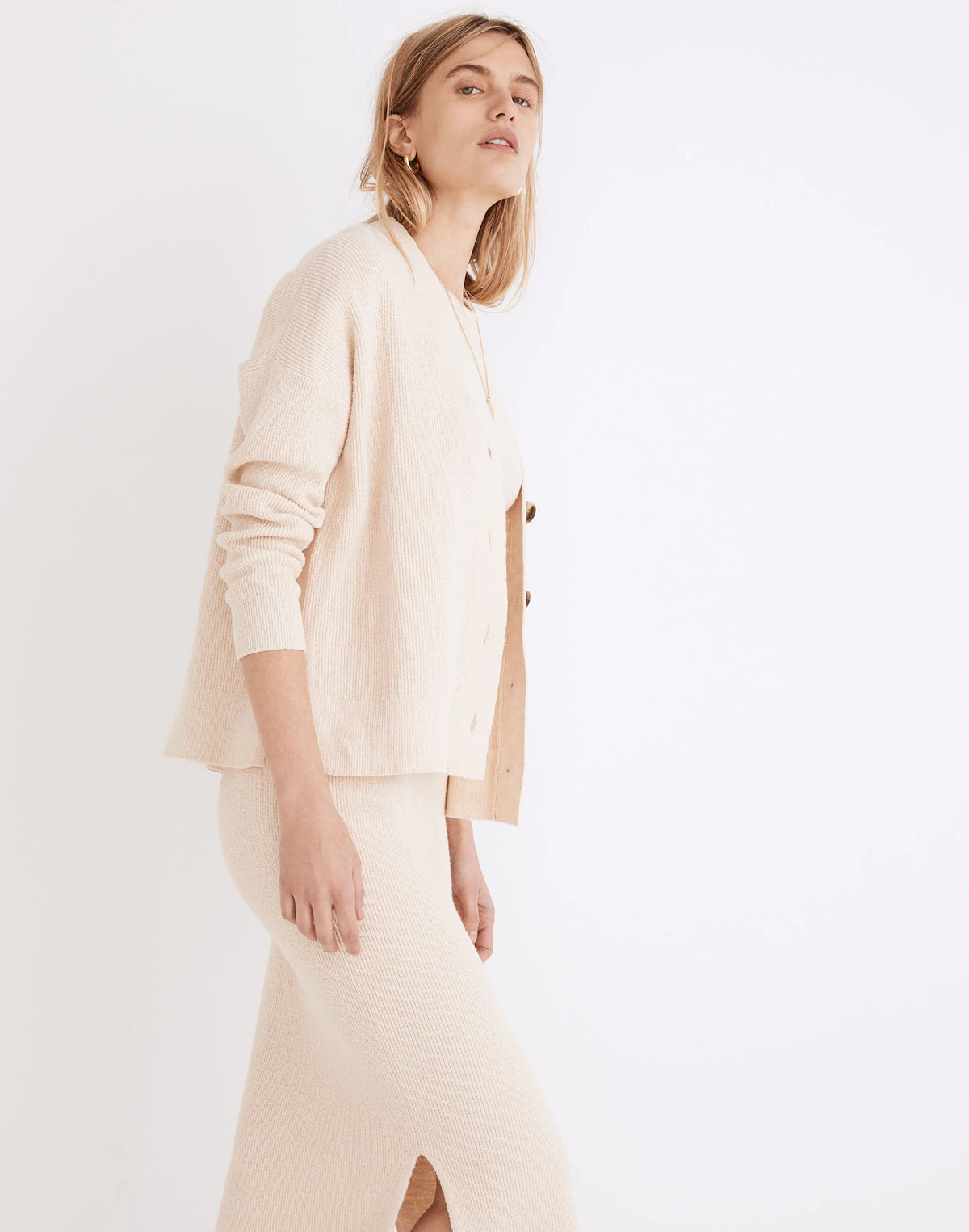 Madewell Oatmeal Textured Cardigan (M)