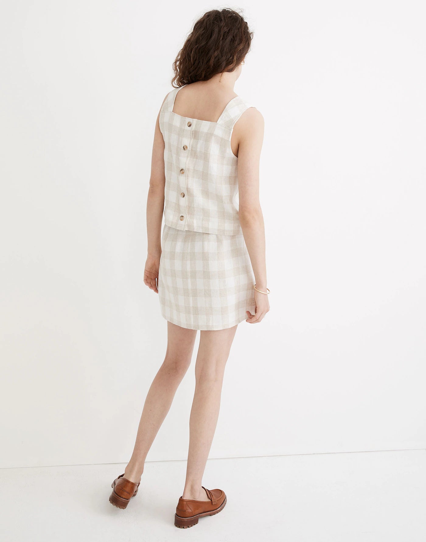 Madewell Gingham Linen Blend Tank (6)